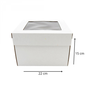Opakowanie Karton na Tort z okienkiem 22x22x15 1szt