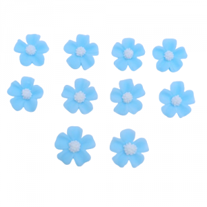 Kwiatki cukrowe na tort NIEZAPOMINAJKA 10szt niebieski  pastelowy