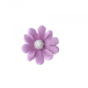 Duże kwiaty cukrowe na tort STOKROTKA 5szt lawendowa jasna