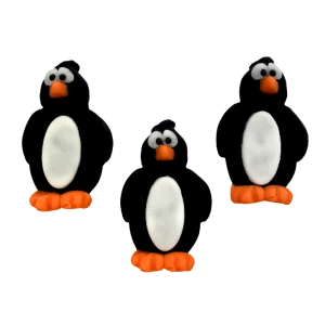 Dekoracja cukrowa na tort PINGWIN 3 szt