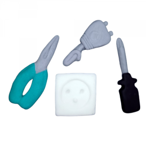 Dekoracja cukrowa na tort narzędzia ZESTAW ELEKTRYK 4 szt