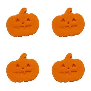 Cukrowa dekoracja na tort DYNIA HALLOWEEN 4,5cm 4szt