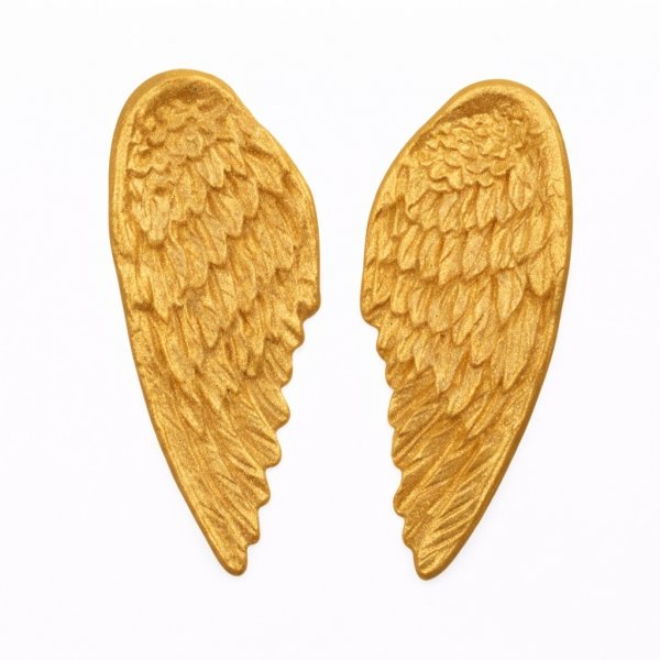 Dekoracja cukrowa na tort - ZŁOTE SKRZYDŁA Chrzes Komunia