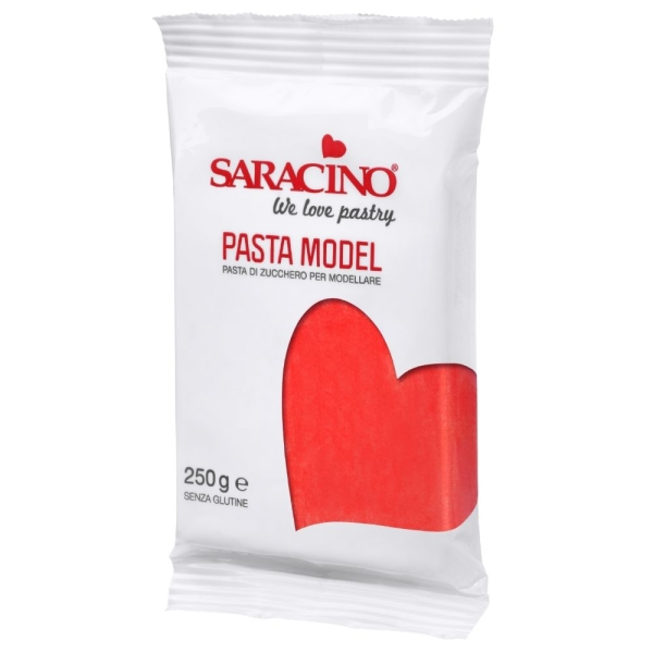Masa Cukrowa do Modelowania Figurek SARACINO Czerwona 250g