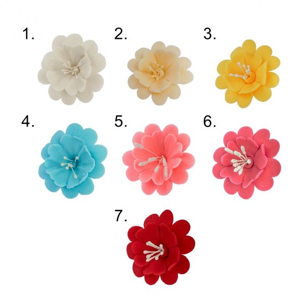 Fuksja różne kolory - kwiaty cukrowe - 8 szt.