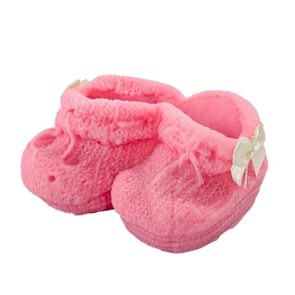 Cukrowe BUCIKI na tort CHRZEST baby shower różowe