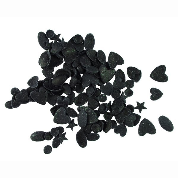 Posypka cukrowa KONFETTI CZARNE na tort deser 10g