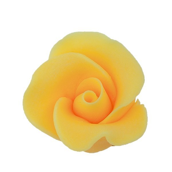 Róża MAŁA - żółta - Kwiatek cukrowy na tort