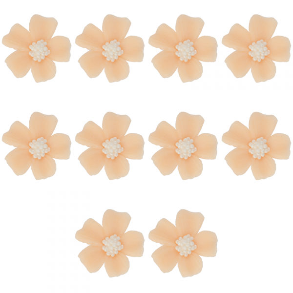 Kwiatki cukrowe na tort NIEZAPOMINAJKA 10szt herbaciane