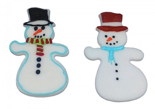 Dekoracja Cukrowa Bałwanek Świąteczny 2szt