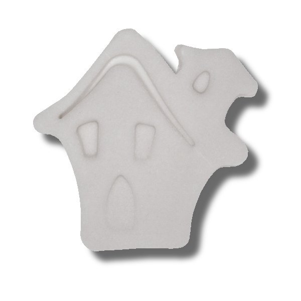 Cukrowa dekoracja na tort SZARY DOMEK HALLOWEEN 4,5cm 4szt
