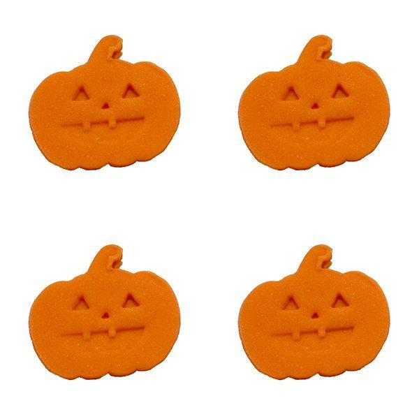 Cukrowa dekoracja na tort DYNIA HALLOWEEN 4,5cm 4szt