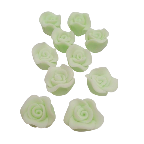 Cukrowe MINI RÓŻE różyczki miętowe 10szt 
