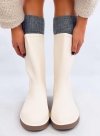 Kalosze matowe damskie MENESS WHITE
