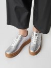 Espadryle damskie eleganckie w kolorze Silver