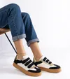 Czarne sneakersy damskie zapinane na rzepy buty sportowe trampki Mena