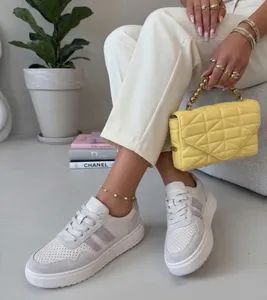 Beżowe Sneakersy Ze Skóry Naturalnej Cambell