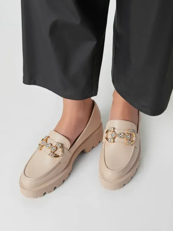 Damskie Mokasyny ELEGANZE BEIGE