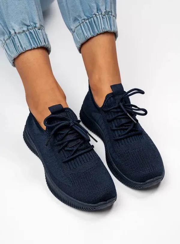 Damskie Sneakersy LINA NAVY – Sportowy Minimalizm i Codzienna Lekkość