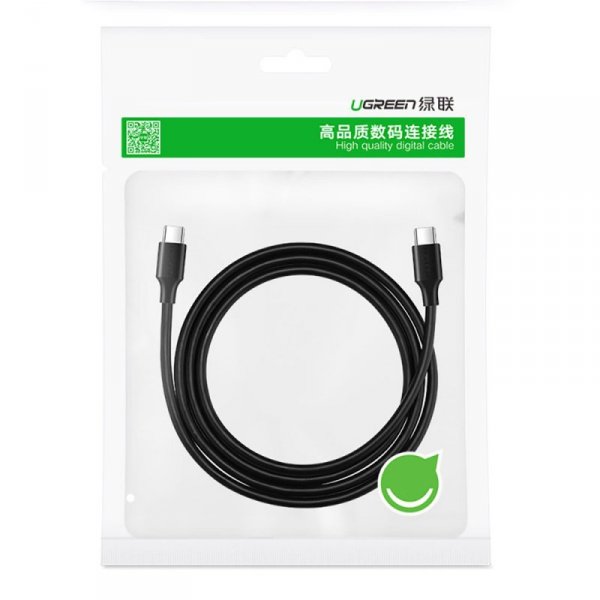 Kabel przewód USB-C do ładowania i transferu danych 3A 0.5m czarny