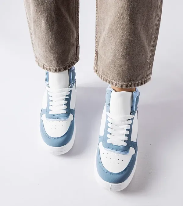 Niebieskie sneakersy za kostkę Adite