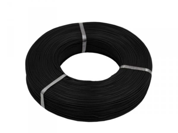 MSP Silikonowy przewód prądowy 24AWG 0,2mm2 1m CZARNY