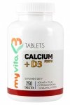 Calcium (Cytrynian Wapnia) + D3 Forte, Tabletki, MyVita