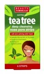 Beauty  Formulas Tea Tree Głęboko oczyszczające paski na nos  1op-6szt