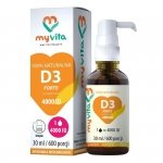 Witamina D3 4000iu 600 porcji, Krople, MyVita, 30ml