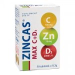 ZINCAS MAX C+D3, 50 tabletek