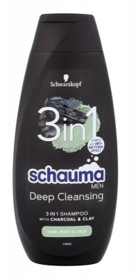 Schwarzkopf Schauma Men Szampon oczyszczający 3w1 Charcoal 400ml 