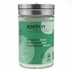 Proszek do czyszczenia zębów, MIĘTA, bez fluoru, Cosmos Natural, Vegan, Apeiron, 40g