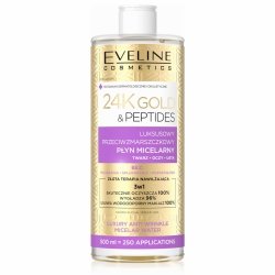 Płyn micelarny z 24K złotem i peptydami – EVELINE 500 ml