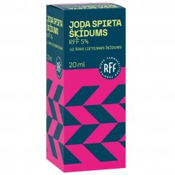 Alkoholowy roztwór jodu RFF 5% do stosowania na skórę, 20ml