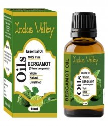 Natural Bergamot Essential Oil, Indus Valley, 15ml