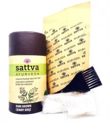 Henna Dark Brown, Natural Herbal Hair Dye, Sattva
