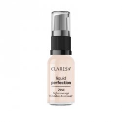 CLARESA Korektor i Podkład kryjący w płynie 2in1 Liquid Perfection nr 101 Light  18g