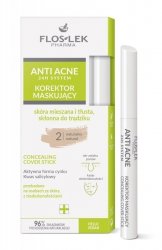 FLOSLEK Anti Acne 24 H System  Korektor maskujący skóra mieszana i tłusta skłonna do trądziku - naturalny 2