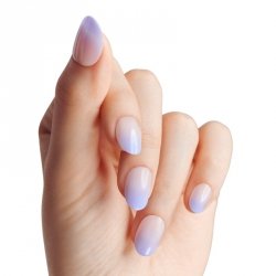 KISS Sztuczne paznokcie samoprzylepne imPRESS Color Press On Nails Ombre Collection, Friendzone Blue, Short Oval