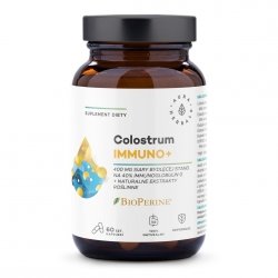 Colostrum Immuno + BioPerine®, Aura Herbals, 60 kapsułek