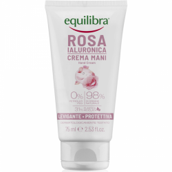 Różany krem do rąk z kwasem hialuronowym, Equilibra Rosa, 75ml