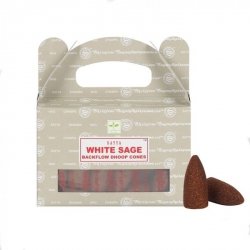 White Sage Incense Cones, Satya, 24pcs.