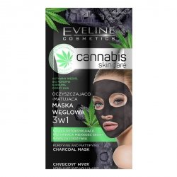 Eveline Cannabis Skin Care Maska węglowa 3w1