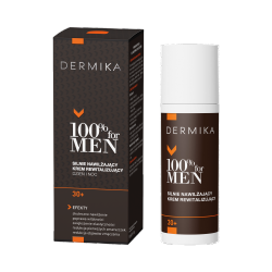 Dermika 100% for Men Krem 30+ silnie nawilżający i rewitalizujący na dzień i noc  50ml