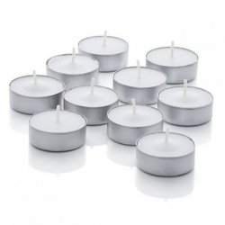 Unscented Tealight White, 10 pcs