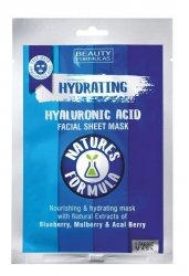 Hyaluronic Acid Hydrating Facial Sheet Mask, Beauty Formulas