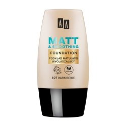 AA Make Up Matt, Podkład matująco-wygładzający -  107 dark beige