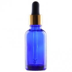 Butelka szklana niebieska z pipetą, 30ml