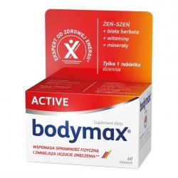 BODYMAX ACTIVE Wspomaga Sprawność Fizyczną i Zmniejsza Uczucie Zmęczenia, 60 tabletek