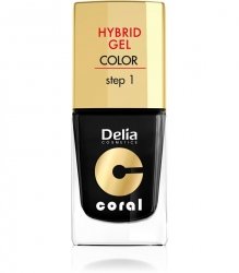 Delia Cosmetics Coral Hybrid Gel Emalia do paznokci nr 26 czarny 11ml